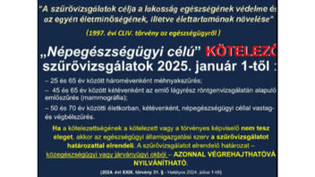 Tényellenőrzés: A kormány NEM kötelezi a felnőtteket három szűrővizsgálatra 2025. január 1-től