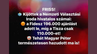 Tényellenőrzés: A Nemzeti Választási Iroda NEM tette közzé a pártok által leadott egyéni képviselői ajánlások számát